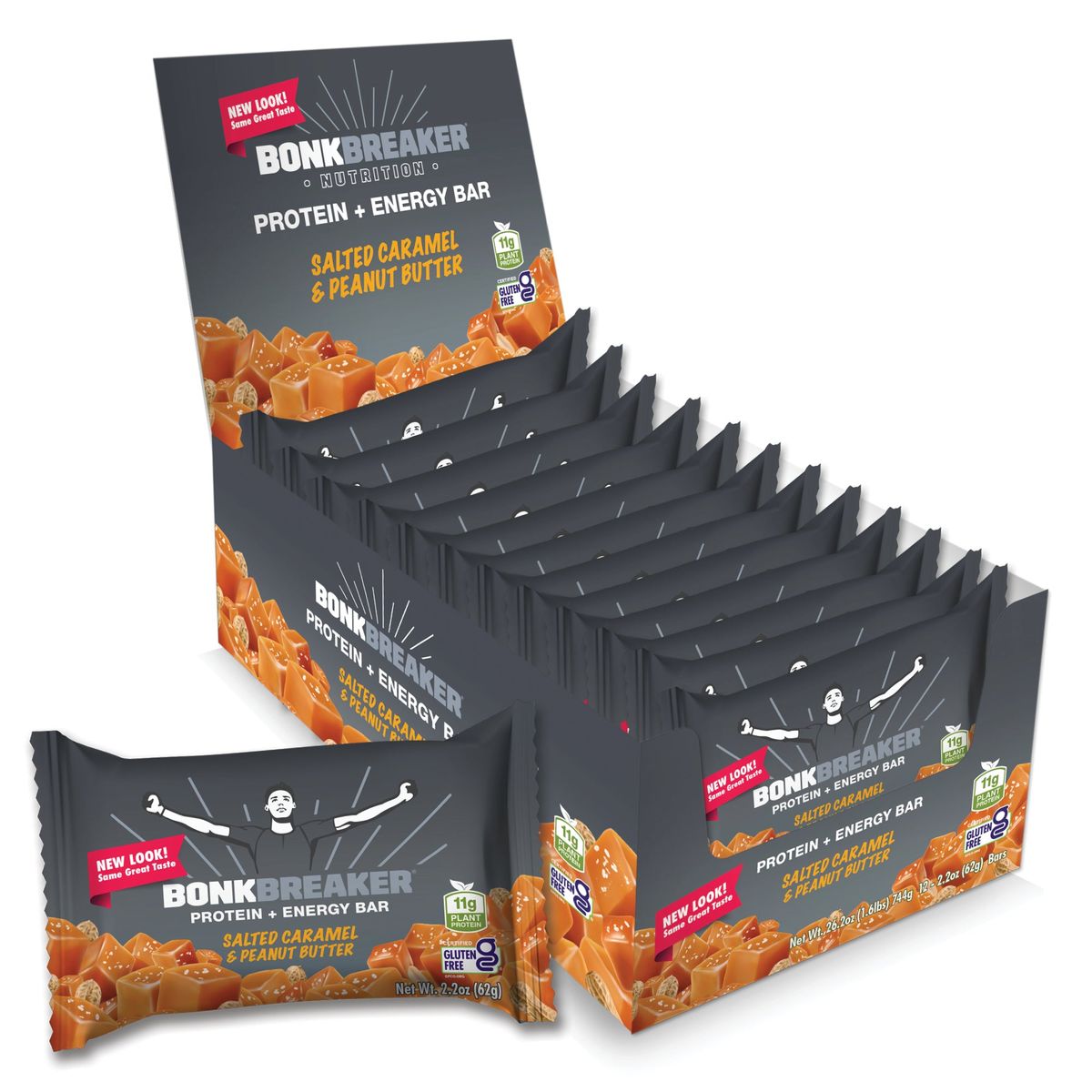 Bonk Breaker Salted Caramel & Peanut Butter Protein + Energy Bars