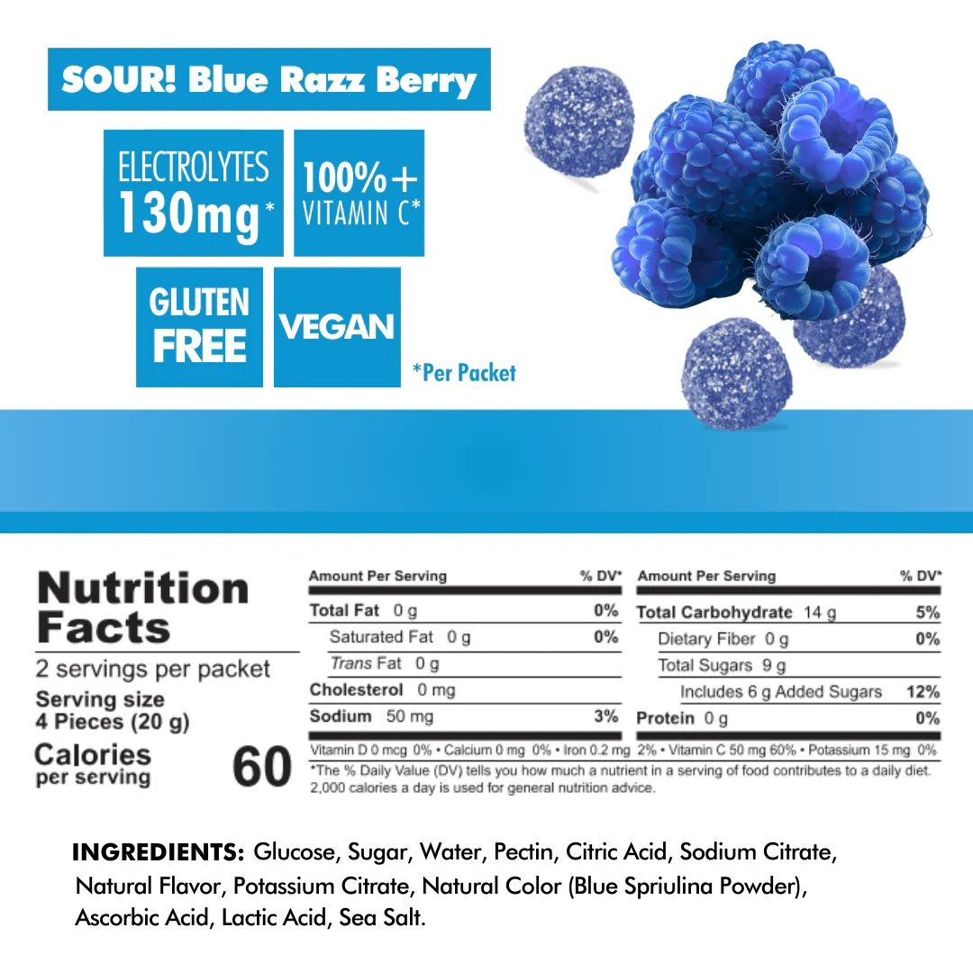 Bonk Breaker Blue Razz Berry Energy Chews