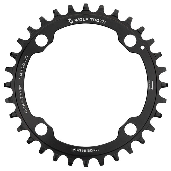 Wolf Tooth 104 Bcd Drop Stop Chainring Shimano Hg12+