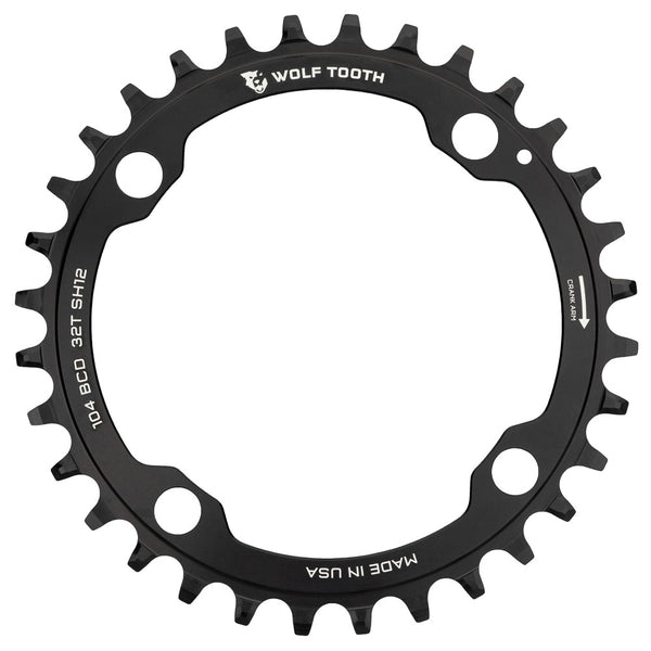 Wolf Tooth 104 Bcd Drop Stop Chainring Shimano Hg12+