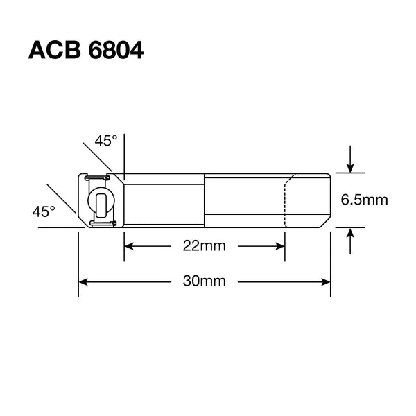 Enduro Headset Bearing 19 x 30 x 6.5 36x45°