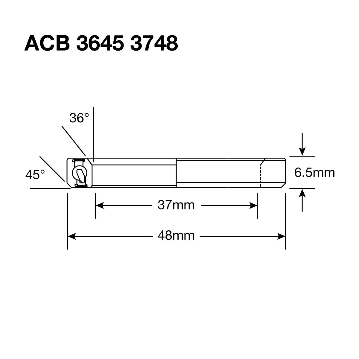 Enduro Headset Bearing 37 x 48 x 6.5 36x45°