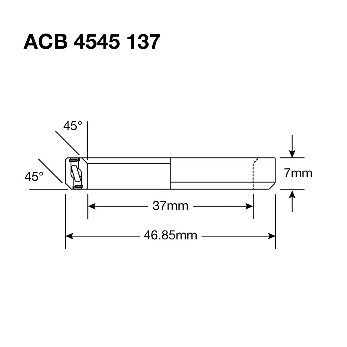 Enduro Headset Bearing 37 x 46.85 x 7 45x45°