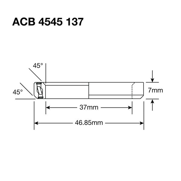 Enduro Headset Bearing 37 x 46.85 x 7 45x45°